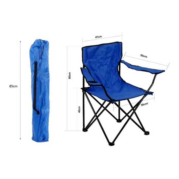 Silla Plegable Playa Camping con Porta Vaso + Bolsa 16