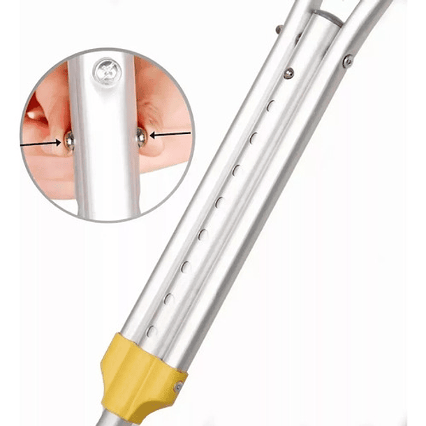 Pack Muletas Axilares De Aluminio Regulables Ortopédicas  5