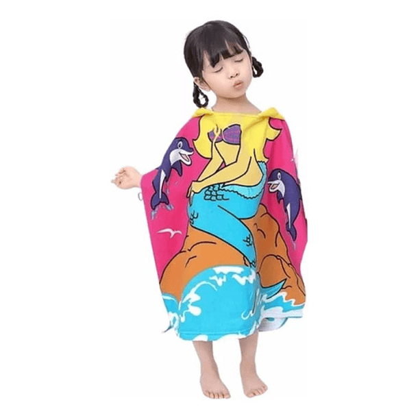Toallas De Baño Infantil Con Capucha Para Niños Y Niña Playa 1