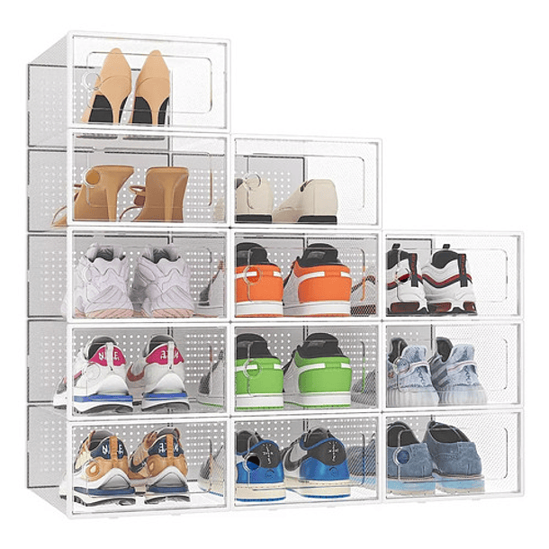 Caja Organizadora De Zapatos Set 4 Color Blanco 1