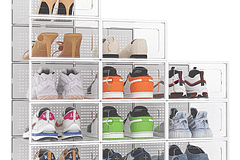 Caja Organizadora De Zapatos Set 4 Color Blanco