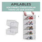 Caja Organizadora De Zapatos Set 4 Color Blanco 5