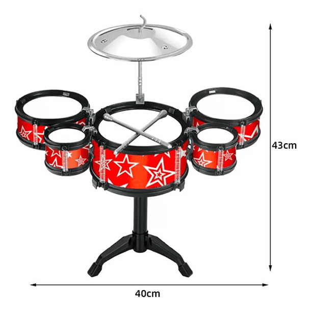 Mini Batería Musical Juguete Infantil 7 Pcs Jazz Drum Niños 4