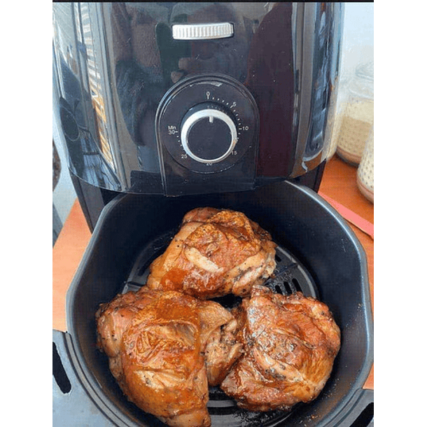 Freidora De Aire Libre Aceite 5 L Air Fryer Papas Fritas Color Negra 4