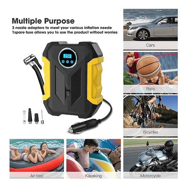 Compresor Inflador De Neumaticos Compresor Aire Portatil 2