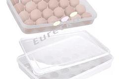 Organizador De Huevos, Caja Para 24 Unidades Huevera Color Transparente