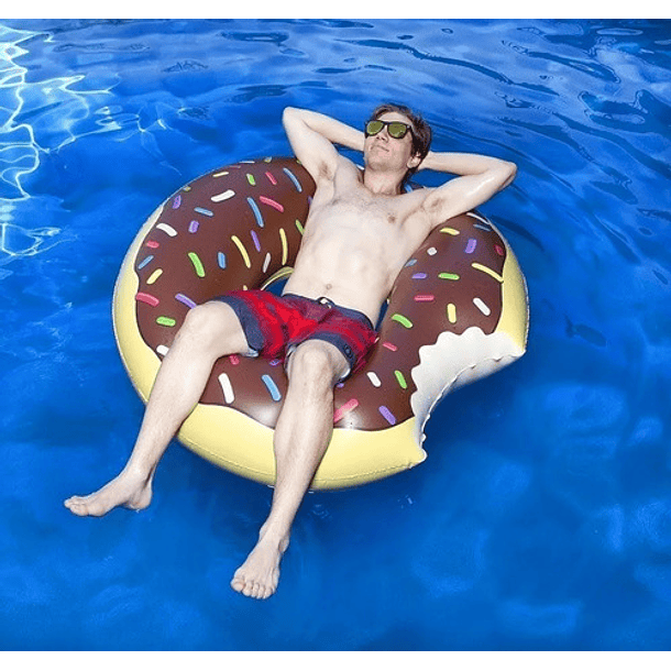 Flotador Piscina Diseño Dona Marron 70cm Flotador  2