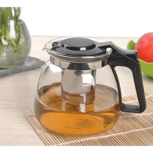 Tetera De Vidrio Infusor Con 4 Tazas De Vidrio Té Bebidas 5