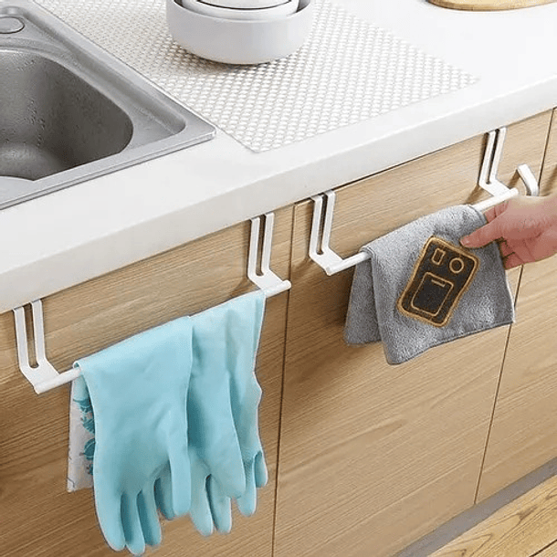 Soporte Colgador Para Toallas Y Paños De Cocina Color Negro 3