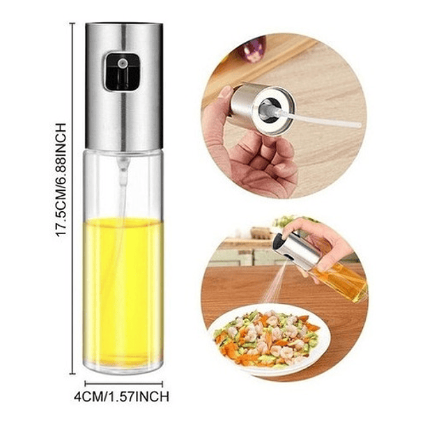 Dispensador Spray Rociador Aceite Vinagre Botella De Vidrio 4