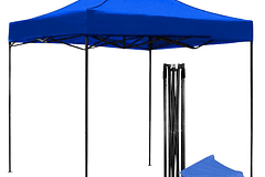 Toldo Plegable 3 X 3 Metros Impermeable Color Azul Terraza