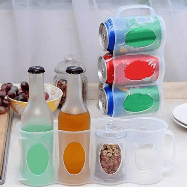 Organizador Latas Botellas Portátil Refrigerador Cocina Colo 6