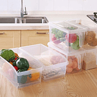 Caja Organizadora Para Refrigerador Con Tapa Y Mango - Cukin Color Transparente 7