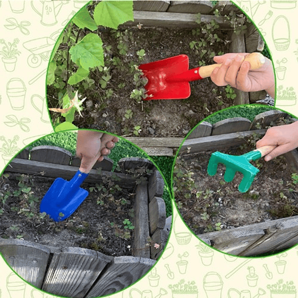 Set Jardineria Infantil Jardin Herraminetas Didactico Niños 2