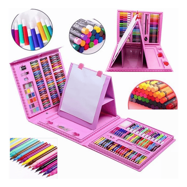 208 Piezas De Arte Para Niños Kit Set De Dibujo Portátil 1