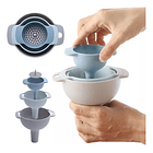 Filtro Colador Set Embudo Multifunción De Cocina 4 En 1 1