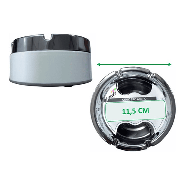 Cenicero Redondo Metalico De Cuatro Puestos Calidad 2