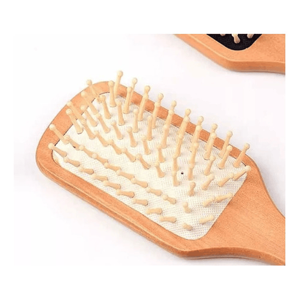 Cepillo Madera Anti Frizz Cabello Desenreda Pelo Peineta Eco 3