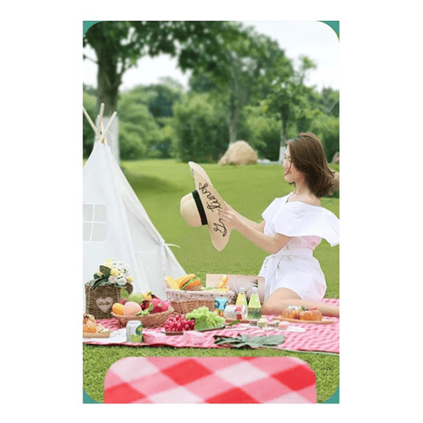 Alfombra Impermeable Para Picnic Manta De Playa Reusable 5