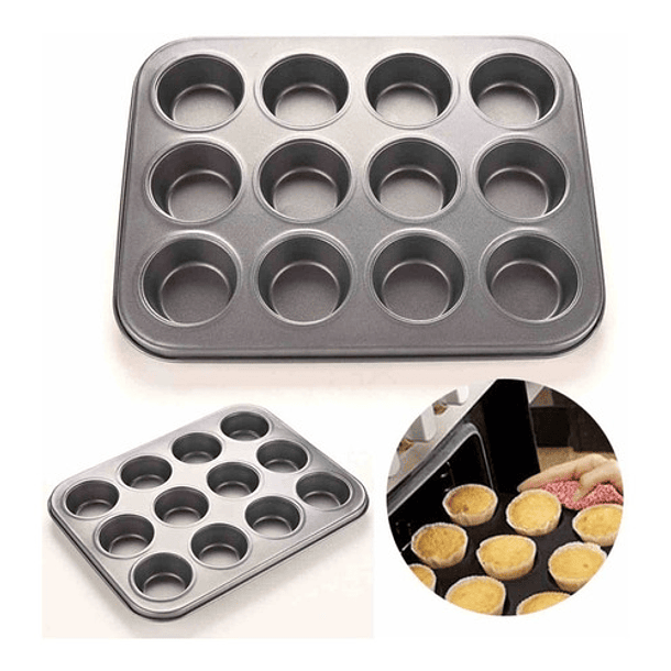Pack X2 Moldes 12 Cupcakes Molde Cupcake Molde Muffin Gris 8
