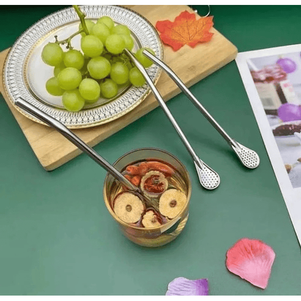 6 Bombillas Para Mate Acero 2