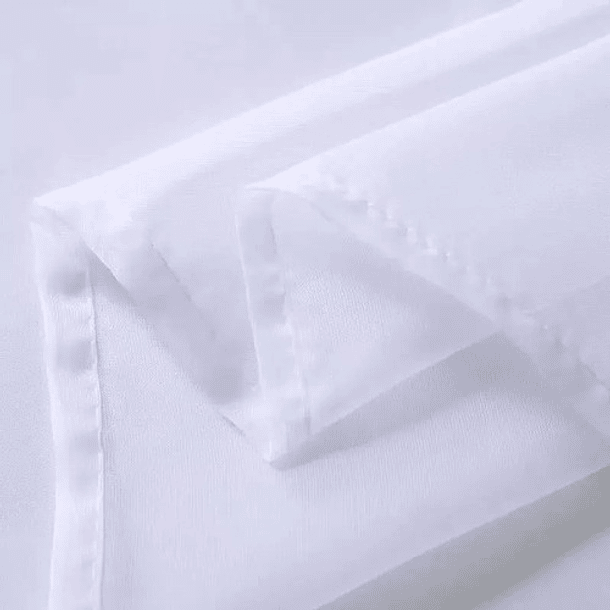 Cortina Velo Liso 140x220cm 2 Paño - Blanco 3