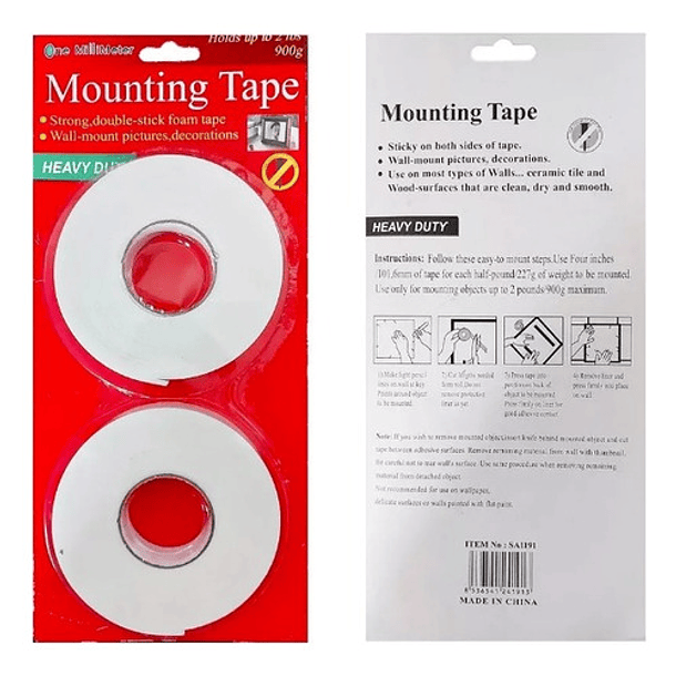 6mts Cintas Doble Faz Contacto 1.8cm Espejos Cuadros Taller 3