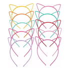 12 Diademas Para Niñas Gatito Cintillo Sorpresa Cumpleaños 1