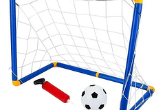 Mini Porteria Arco Futbol Pvc Con Malla Inflador Balón 
