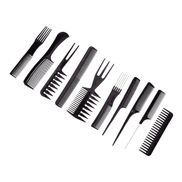 Set De 10 Peinetas Peines Profesionales, Peluquería Barbería 1