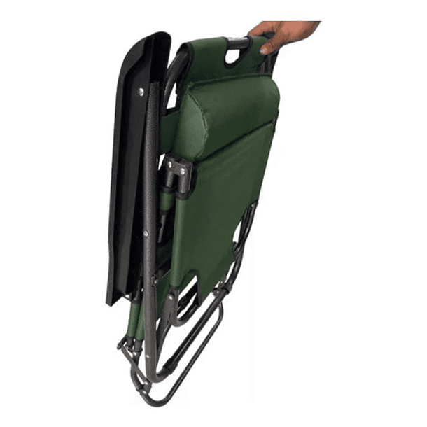Silla Plegable Reposera Portatil Camping Color Negro/marron Color Gris 2