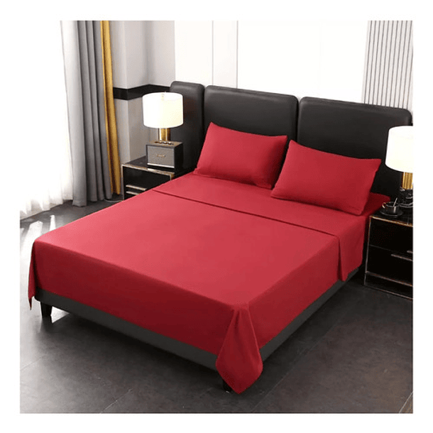 Juego De Sábana 200 Hilos 2 Plazas - 4 Piezas 5