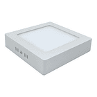 Foco Panel Led Plafon Sobrepuesto Cuadrado 12w Fria Blanco 2