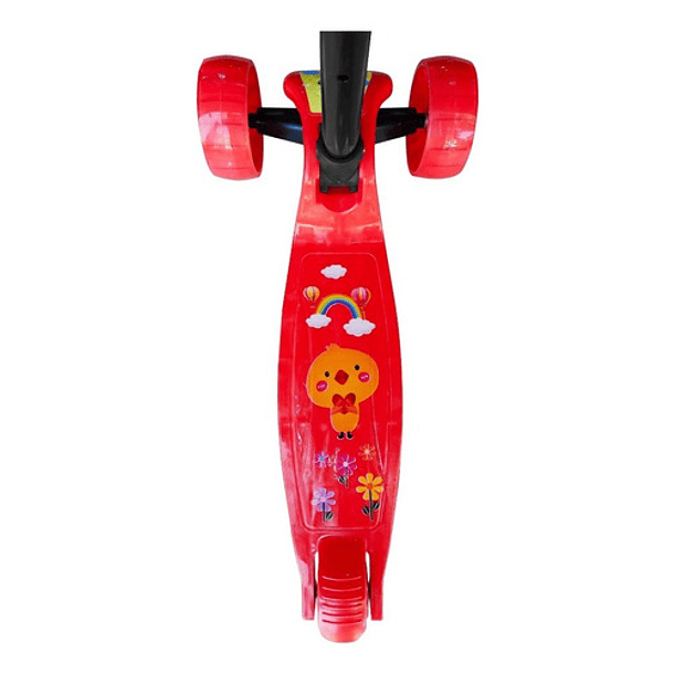 Scooter Monopatin Kids Plegable Diseños Ruedas Led Niños Color Rojo Animado 5
