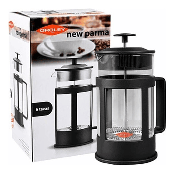 Cafetera Oroley New Parma 6 Tazas Manual Negra Prensa France 3