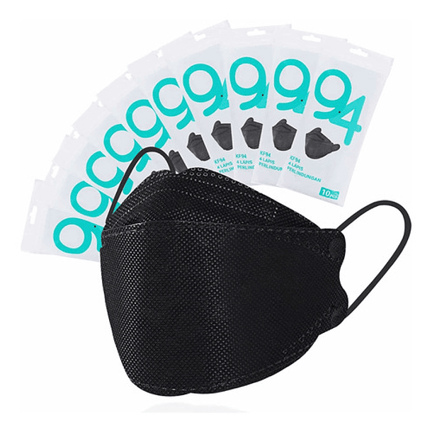 Mascarilla K N95 Kf94 100 Unidades Certificada Coreana Unica Color Negra 2
