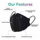 Mascarilla K N95 Kf94 100 Unidades Certificada Coreana Unica Color Negra 3