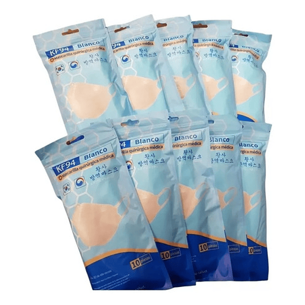 Mascarillas Kn95 Kf94 Certificadas 10 Packs De 10 Total 100 4