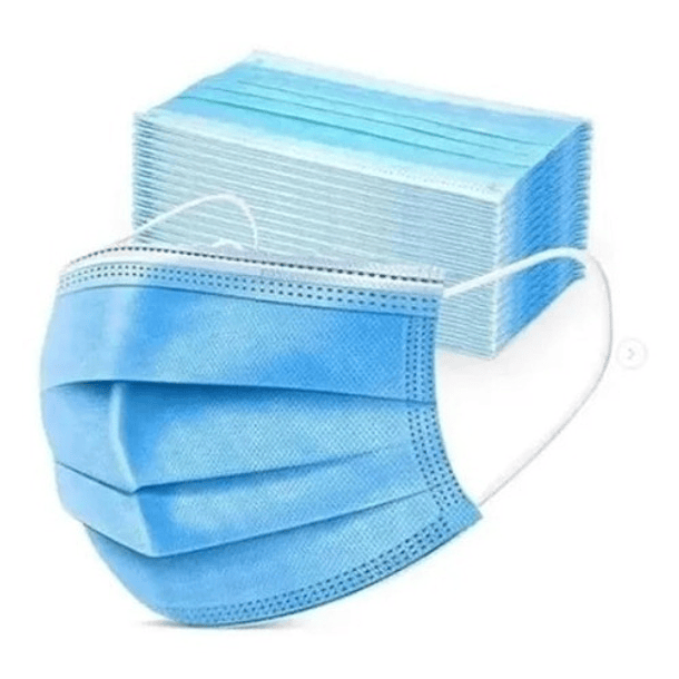 Mascarilla Desechable 3 Pliegues Certificadas Color Celeste 1