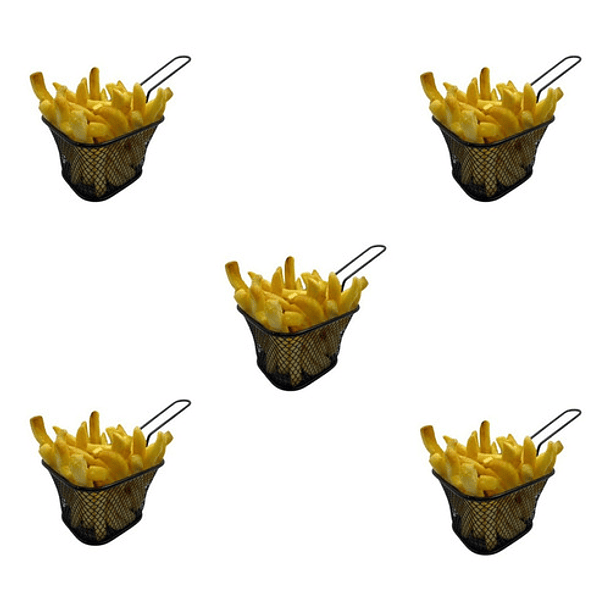 10 Minicestas Para Servir Porciones De Pollo Y Patata Fritas 1