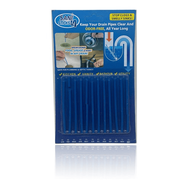 Varitas Limpia Cañerías / Destapa Tuberías Desagüe 12 Pcs