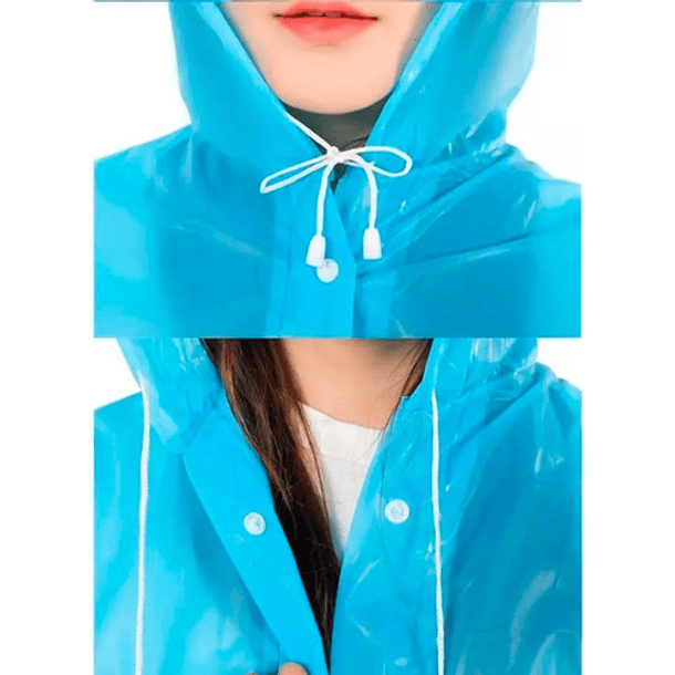 Capa Poncho H Impermeable Lluvia Viento Estandar Adultogorro 3