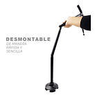 Bastón Ortopédico Plegable De Aluminio Con Lámpara Ajustable Color Negro 5