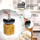 Set De 7 Contenedores Hermeticos De Plastico Cocina Despensa Negro 2