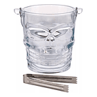 Hielera De Vidrio Forma Cráneo Calavera C/pinzas 1