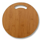 Tabla Para Picar Y Cortar De Madera Circular Enchapada 30cm Liso 1