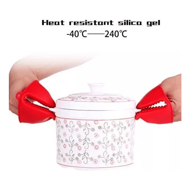 2 Guantes Para Horno Toma Olla Protector De Silicona Cocina 7