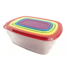 Set 5 Tapper De Comida Diferente Tamaño Y Colores Hermetico 1