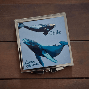 Espejo de Bolsillo Ballenas