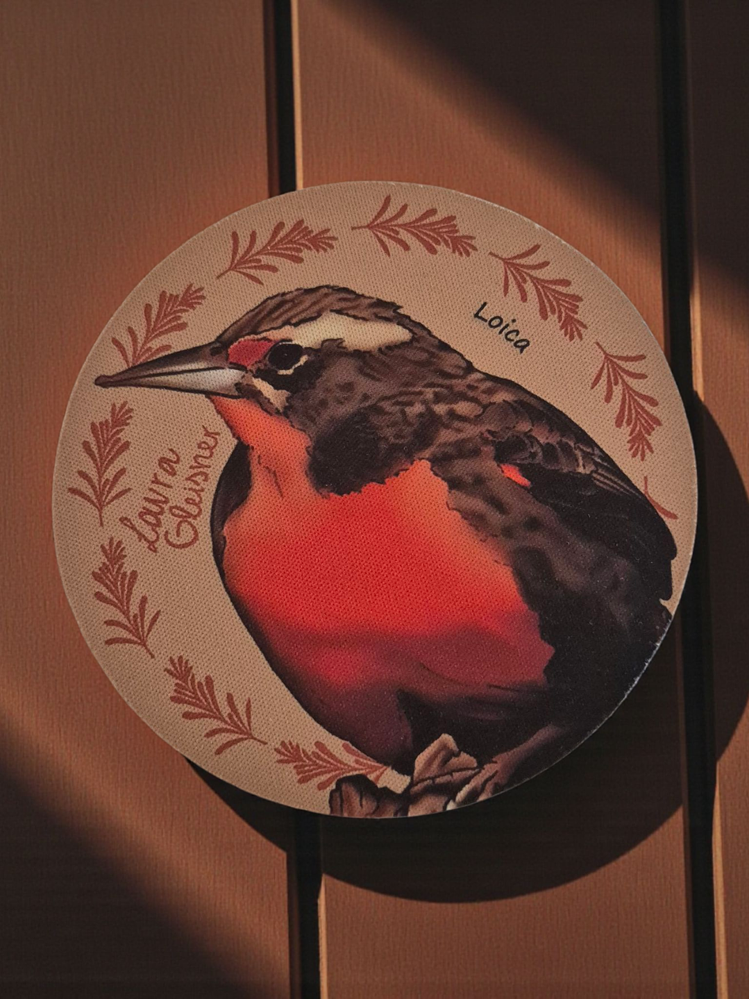 Posavaso Coleccionable Loica 10x10cm. 1